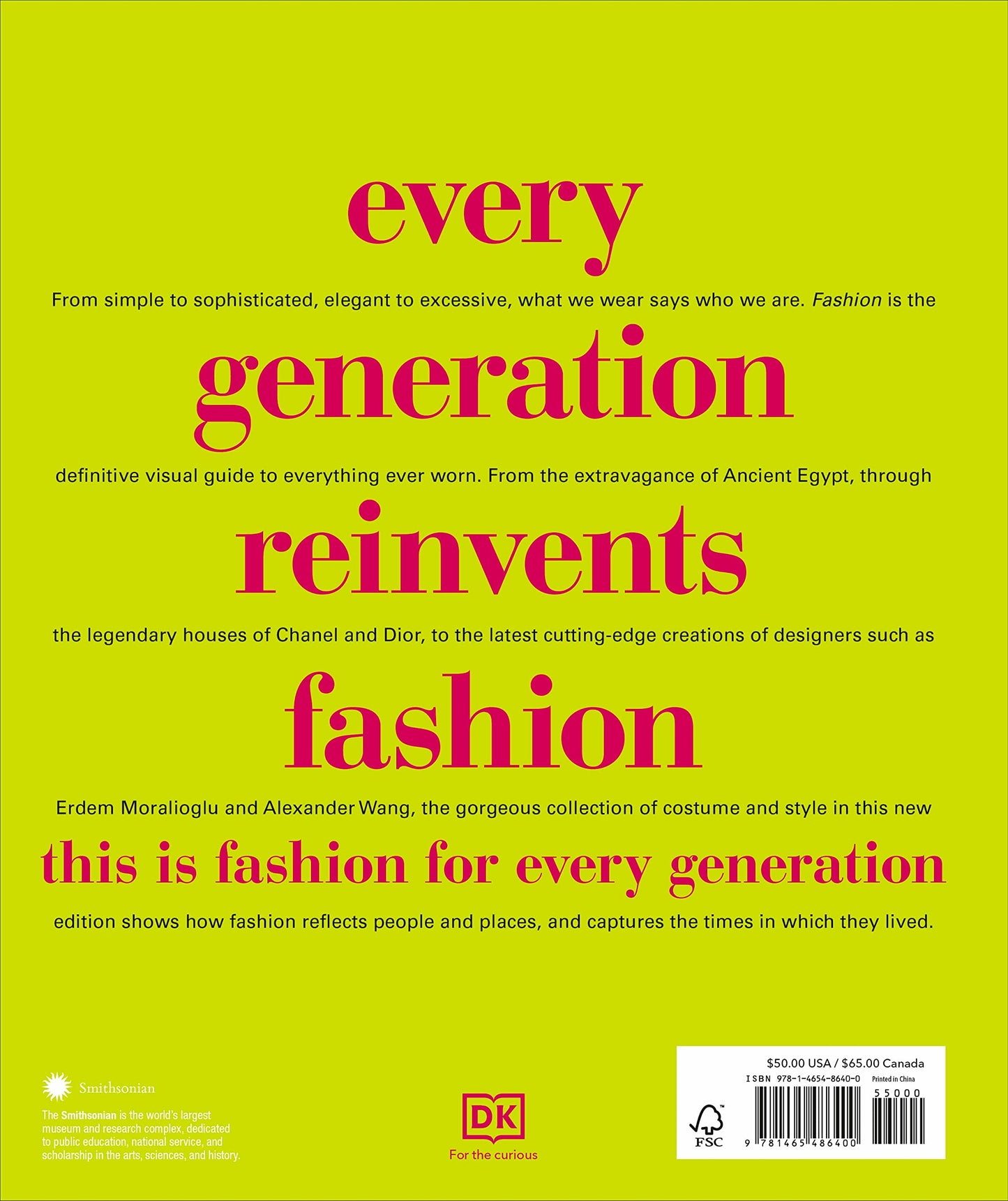 Fashion, New Edition: The Definitive Visual Guide (Smithsonian)
